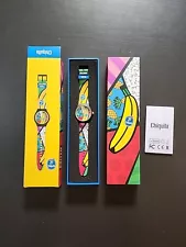 Romero Britto Chiquita Watch pop of nature Banana new in box Rare htf art