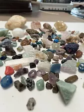 Crystal Mineral Rock Stone Rough to Tumbled Lot Bundle (Over 5 Lbs)