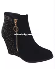 SALE!! SHOES {Weeboo} Midnight Suede Booties w/ Rhinestone Detail