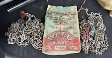 VINTAGE WEED V BAR TIRE CHAINS AMERICAN CHAIN DIVISION Set Of Two, Vintage