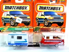 Matchbox Camping Vehicle Car Lot of 2: Pop-Up Camper & Caravan Trailer NIP