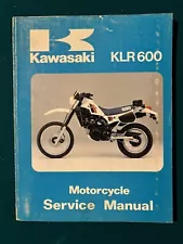 Kawasaki KLR600 Motorcycle Service Manual 84 #99924-1050-01