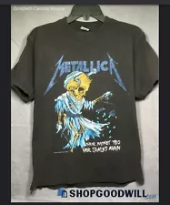 Vintage M 1994 METALLICA Their Money Tips Her Scales Tour Band T-Shirt Giant GC