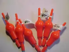 6 New Tackle 2000 Rocket Bobbers 3 3/4" ORANGE bulk bobber fishing ice spring