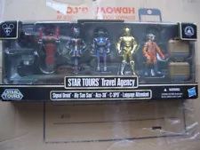 STAR WARS STAR TOURS SUPER ULTRA RARE TRAVEL AGENCY 5 FIGURE SET MINT CONDITION.