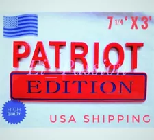 PATRIOT EDITION Red Blue Fit All Car Truck logo CUSTOM EMBLEM Bumper Badge Sign (For: Giant)