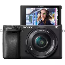 Sony a6400 Mirrorless Digital Camera w/ Sigma 30mm 1.4, Charger and 4 Batteries