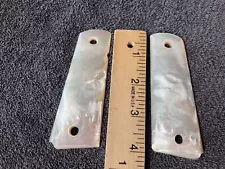 Very Rare Vintage Genuine Rainbow MOP Mother of Pearl Grips for 1911 LOOK VIDEO