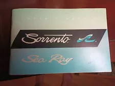 1980's Sea Ray Sorrento Ski Boat Marine Owners Manual