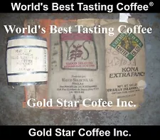 8 lb GREEN Coffee - Jamaica Blue Mountain, Peaberry, Hawaii Kona, Yauco Selecto