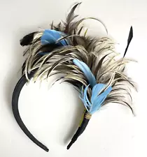 1920S Black Feather Headband Flapper Headpiece Roaring 1920S Gatsby Hair Juko