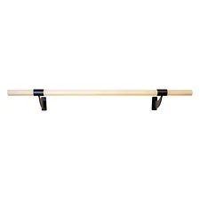 Classic WS60-W Single Bar Wall Mount Ballet Barre System, 5 Ft, Black (Used)