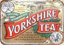 Yorkshire tea tin metal sign unframed art prints for sale