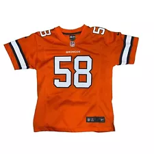 Nike Denver Broncos #58 Von Miller Youth M Color Rush Orange NFL Jersey On Field