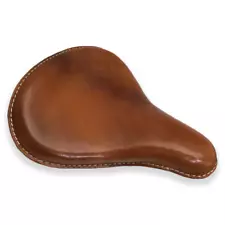 Genuine Leather Seat -Tan Ideal For Classic Motorcycles/ Bobbers/ Custom bikes