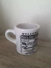 Vtg Café Mug Ceramic Heavy Advertisement Old Style Diner Restaurant Ware 10oz