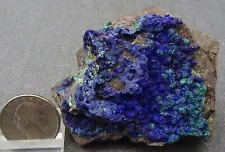 Azurite with Malachite, Morenci Mine, Arizona - Mineral Specimen for Sale