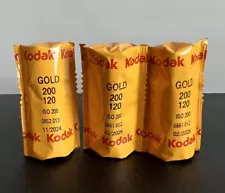 Kodak Gold 200 Color Negative Film - 120 Roll Film (3 rolls) - Cold Stored