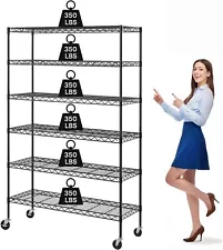 5/6 Tier Wire Shelving Unit NSF Metal Shelf Rack Adjustable For Home-saving