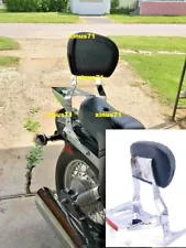 Sissy Bar Backrest With Luggage Rack 4 Kawasaki Vulcan 500 VN EN 1990 - 2009 LTD