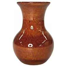 Vintage 1930-54 Pine Ridge Pottery Sioux Olive Cottier Reddish Brown Flambe Vase