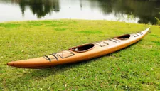 Tandem Cedar Wood Strip 2 Person Kayak Wooden Boat 19' Woodenboat USA New