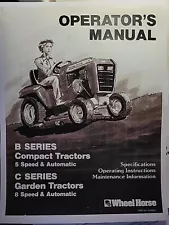 Wheel Horse C-195 Lawn Garden Tractor 01-19KE01 Owner & Parts ( 2 Manual s 19 hp