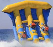 6 Person Inflatable Fly Fish Towable Banana Boat Tube For water sports Game