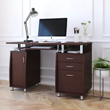 Wood Computer Desk PC Laptop Study Table Workstation Home Office Furniture