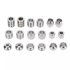 18Pcs Dread Beads Premium Stainless Steel Glossy Edge Wide Application Hair QH1