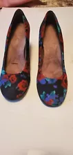 Aerosoles Plum Tree Floral Wedge 3" Heel Pumps Shoes Womens Sz 8.5 M