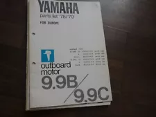 Yamaha Parts List Parts List 1978/79 Outboard Engine Series 9.9B/C Genuine