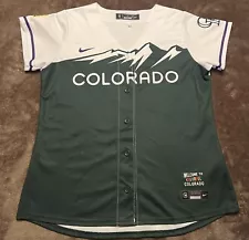 Women's Colorado Rockies Nike White/Forest Green City Connect Jersey