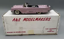 A&S Modelmakers 1958 Ford Thunderbird Convertible Cameo Rose- 1:43 - With Box