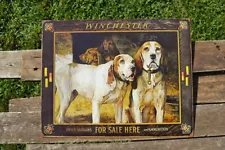 Winchester Rifles, Shotguns and Ammunition For Sale Tin Metal Sign - Bear Dogs