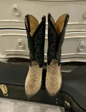 Nocona Rattlesnake Cowboy Boots Size 11.5