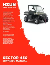 Hisun HS Sector 450 UTV Service Owners & Parts CD