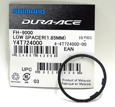 Genuine Shimano 1.85mm Spacer, Use With 10s Cassettes on 11s Free Hub, Black