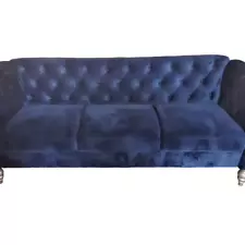 Velvet Blue Sofa