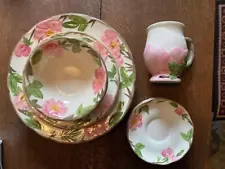 FRANCISCAN DESERT ROSE SERVICE FOR 4-17 PIECE DINNER BREAD FRUIT SAUCER MUG