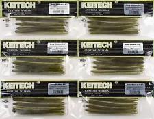 (LOT OF 6) KEITECH CUSTOM WORMS EASY SHAKER 4.5" #400 AYU CM2478