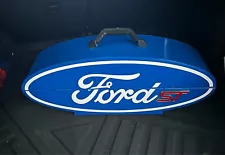 Ford GoBoxes Tool Box - Blue Oval Logo - Steel 23.5" x 9" x 6"