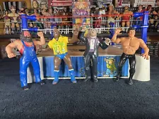 Lot of 4 WWF / WWE LJN 1980’s 8” Rubber Wrestling Figures - MDM