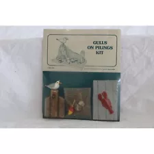 Vtg DEC 1979 Gull On Pilings Kit For Driftwood Decoration Down East Novelties