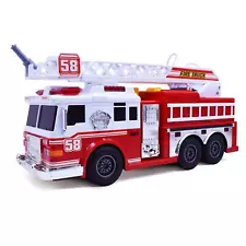 Fire Truck Motorized with Lights, Siren Sound, Working Water Pump and Rotatin...