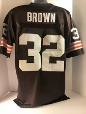 NFL 32 Brown Jersey 1971 Throwback Pro Football Hall Of Fame Large