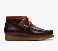 NEW Clarks Men's Walla Boot Hiker Burgundy Leather Hot Sale