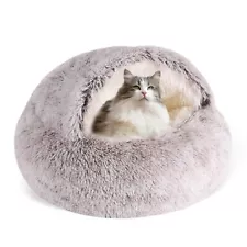 HYQ Small Dog Bed, Cozy Cat Cave Bed, Cat Beds for Indoor Cats Washable, Non-...