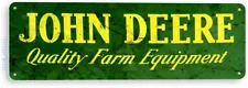 TIN SIGN John Deere Farm Equipment Tractor Rustic Metal Decor B626