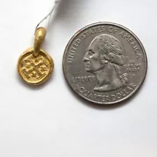 New DAVID YURMAN Mens 10.5mm Shipwreck Coin Enhancer Amulet in 22K Yellow Gold